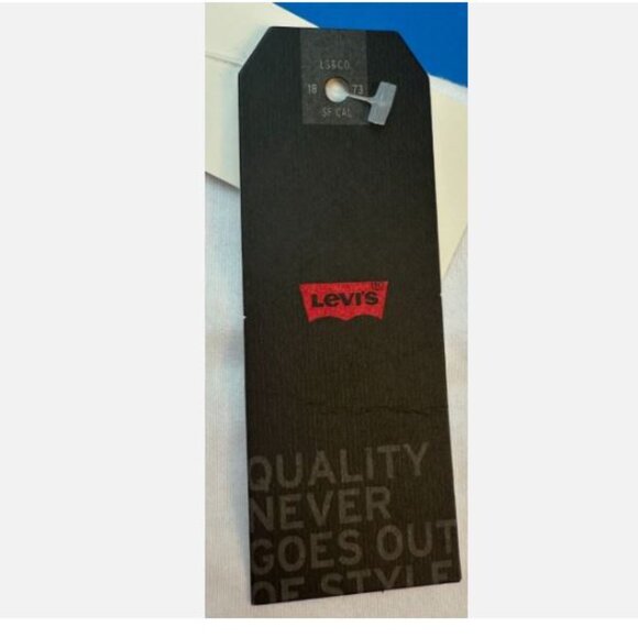 Levi's 100% Cotton T-Shirt Tee Men's Size XXL Chest Pocket Crew Neck White New - Picture 4 of 10